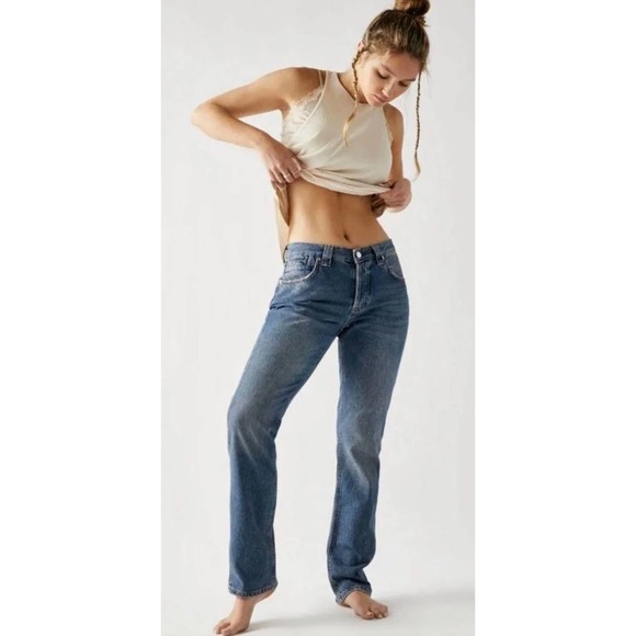 Free People Denim - Free People Curvy Siren Low Rise Straight Leg Jeans NWT size 28